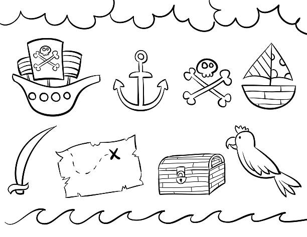 Illustrations pirates - Illustration vectorielle