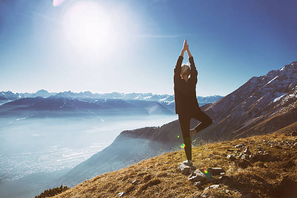 istock Yoga in the mountains 637169526