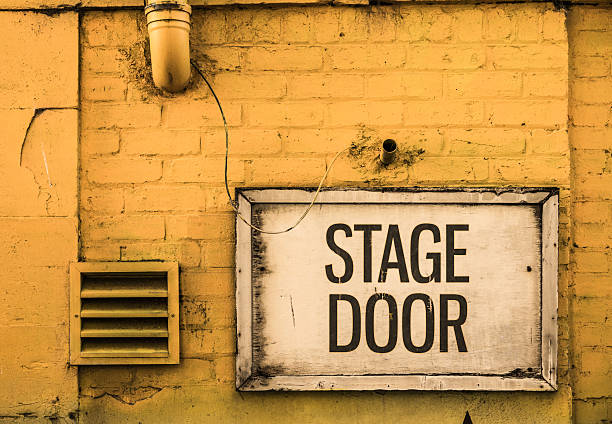 istock Grungy Stage Door Sign 637171132