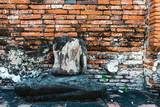 istock Broken buddha statue, taken outdooor in afternoon 637171232
