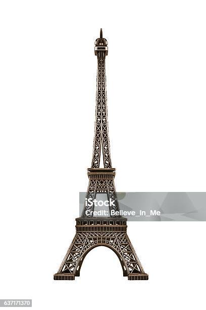 Eiffel Tower Isolated Stock Photo - Download Image Now - Eiffel Tower - Paris, White Background, Cut Out