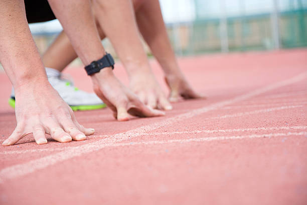 istock Runners at the start of the track 637171698