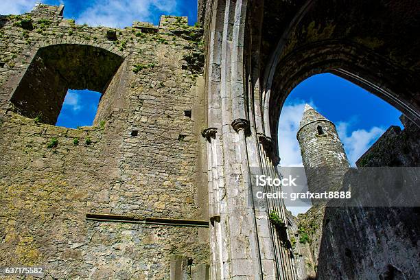 Ruin Of Monastery At Rock Of Cashel In Ireland Stock Photo - Download Image Now - Rock of Cashel, Architecture, Building Exterior