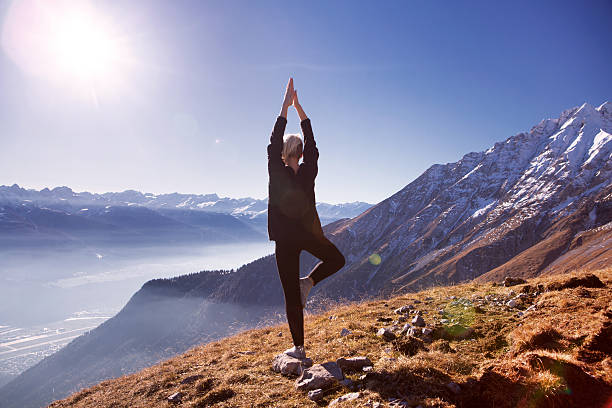 istock Yoga in the mountains 637178174