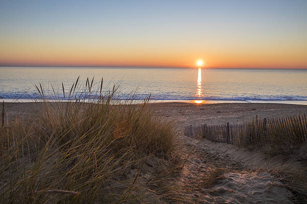 istock Magical and romantic sunset over the sea in winter 637179942