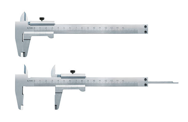 calibre aislado sobre un fondo blanco - caliper fotografías e imágenes de stock