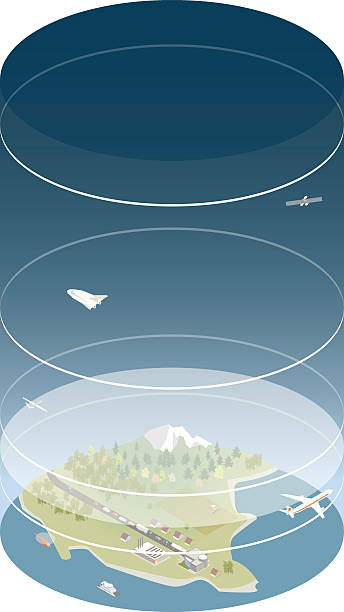 diagram warstw atmosfery - stratosphere stock illustrations