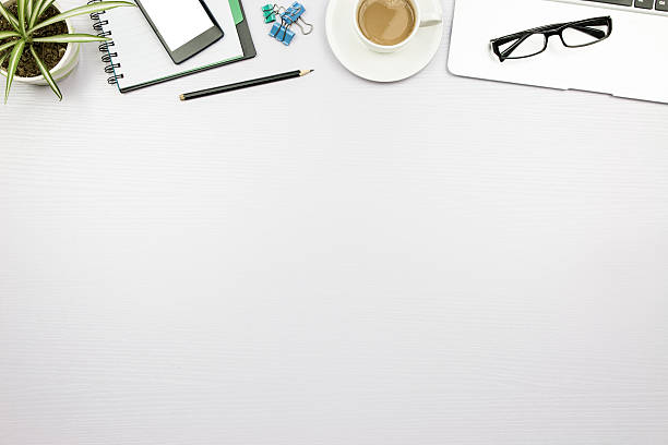istock Office supplies at the desk 637190246