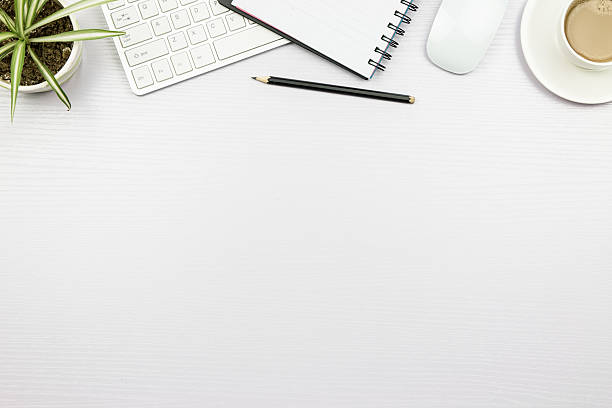 istock Office supplies at the desk 637190270