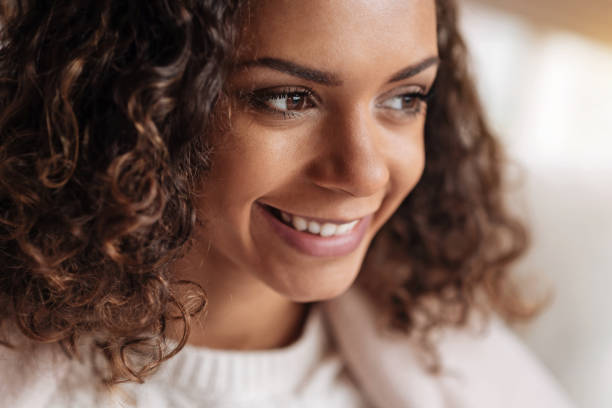 istock Charming African American woman smiling 637190440