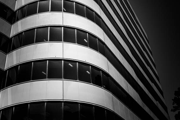 istock windows of  commercial building with B&W color 637191254