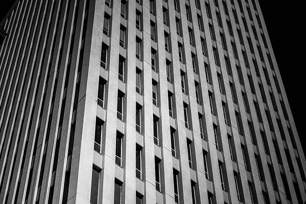 istock windows of  commercial building with B&W color 637191700