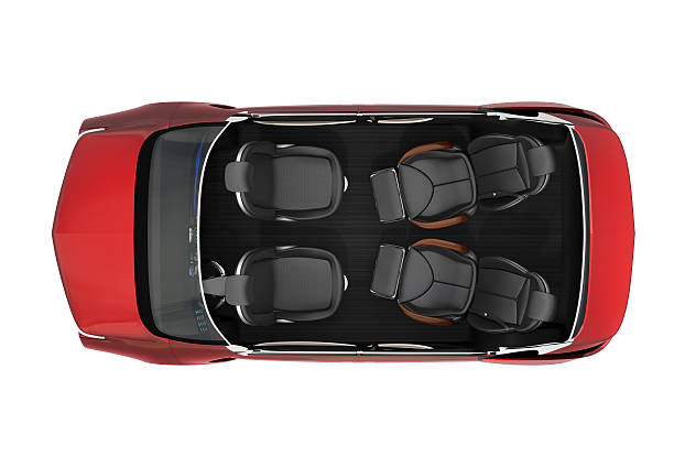 istock Top view of autonomous car cutaway image 637194918