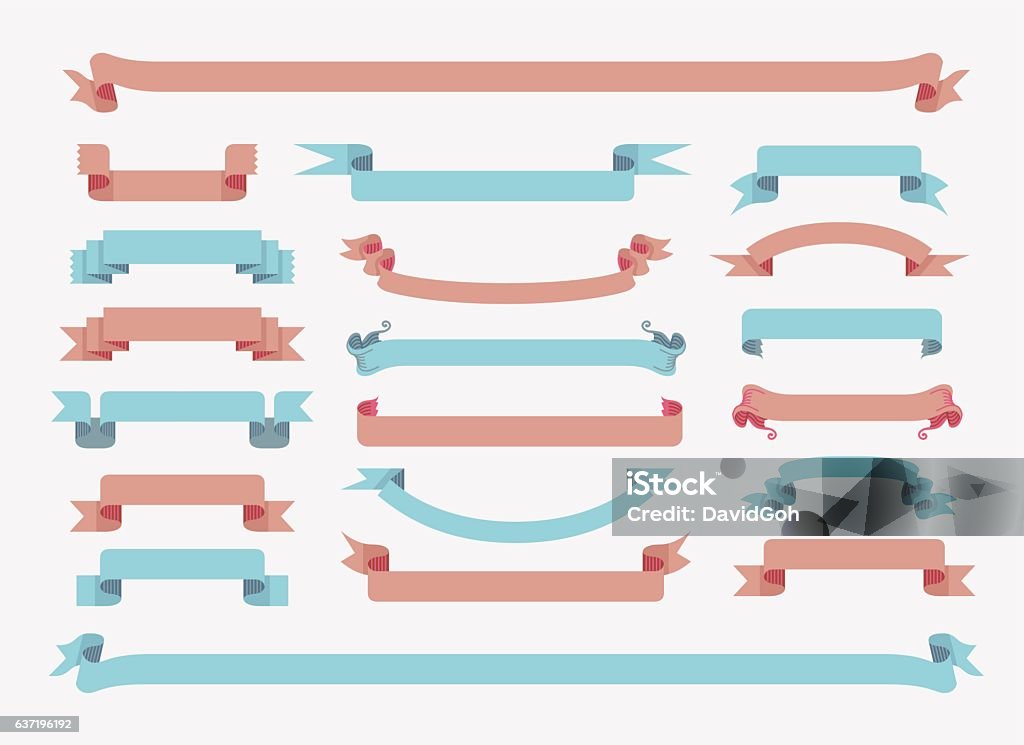 Project Ribbons Label Ribbons Labels Set Stock Illustration - Download Image Now - Banner ...