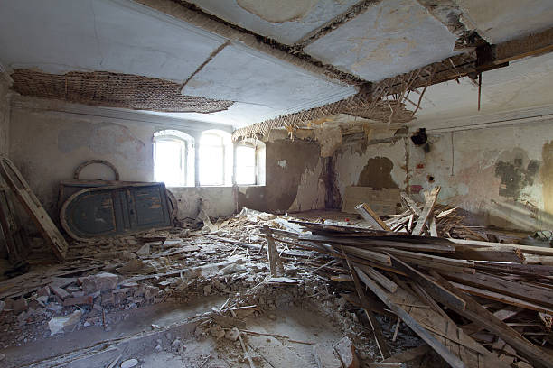 istock Abandoned old building - ballroom renovation 637196744
