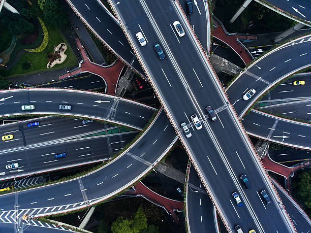 istock Aerial highway junction 637197260