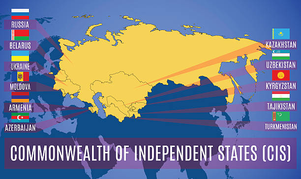 独立国家共同体(cis)の模式図。 - british empire flag map authority点のイラスト素材／クリップアート素材／マンガ素材／アイコン素材