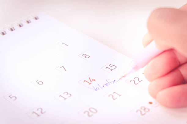 istock closeup hand marking on 14 February 637199208