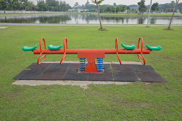 Seesaw on a children playground in the public park