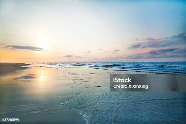 View Of Beach Sunrise Stock Photo - Download Image Now - Beach, Sea, Hilton Head