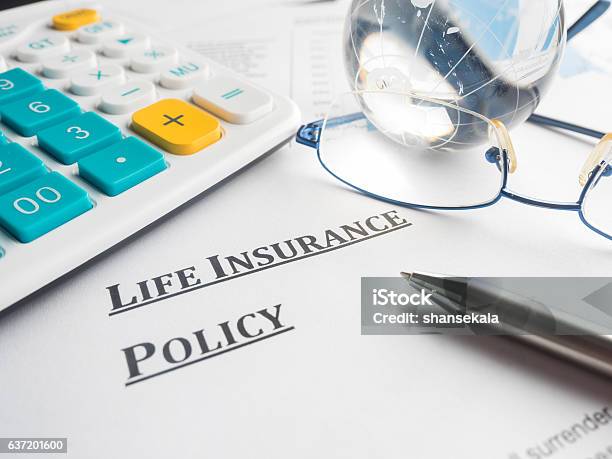 Life Insurance Policy Stock Photo - Download Image Now - Advice, Analyzing, Application Form