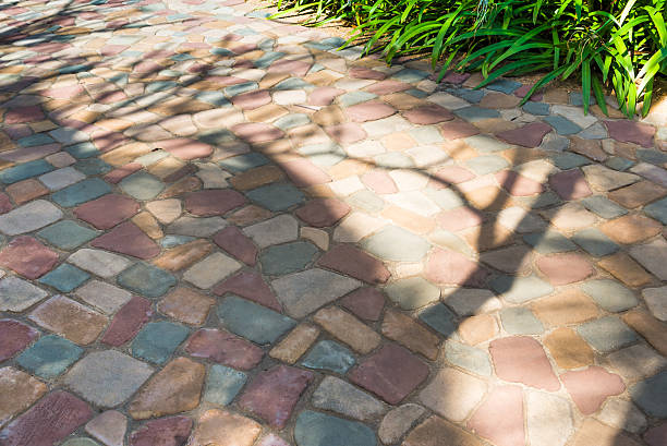 istock Sandstone walkway in the park. 637202856