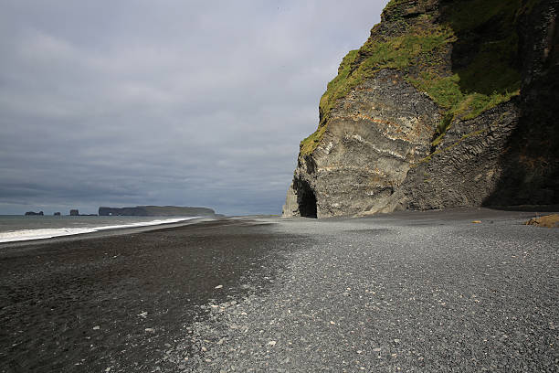 istock Halsanefshellir sea cave. Reynisfjara Beach in Iceland 637204222