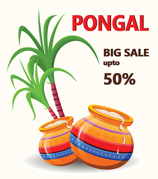 istock Happy Pongal poster for sale on white background. Makar sankranti. 637204954