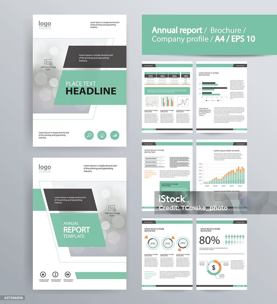 page layout for company profile, annual report, page layout for company profile, annual report, brochure, and flyer layout template. with info graphic element. and vector A4 size for editable Report - Document stock vector