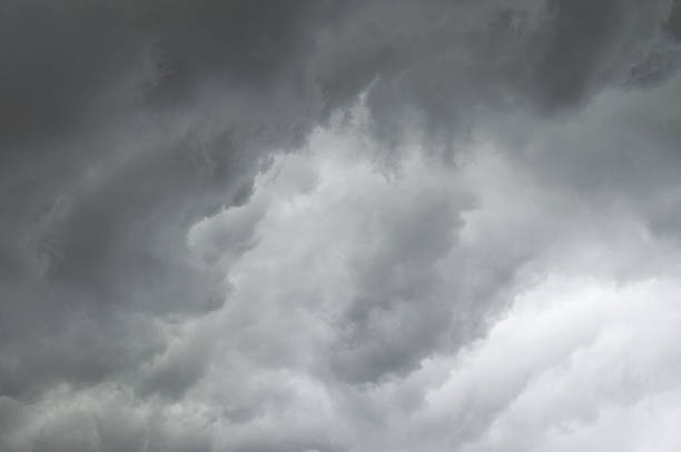 istock Storm. Dark sky with black clouds for background. Intentionally 637206340