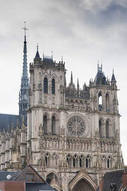 istock Front facade of the Amiens cathedral 637216488