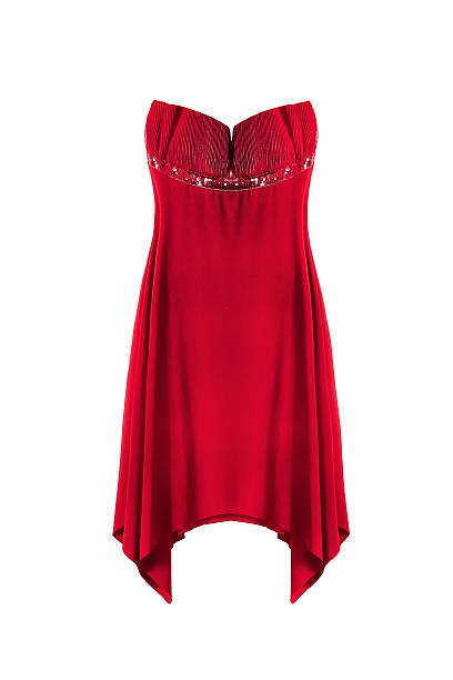 istock Red dress isolated 637216504
