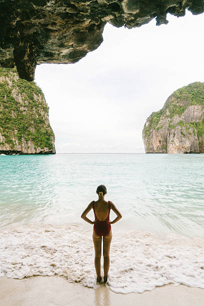 istock Woman on Maya Bay beach 637218214