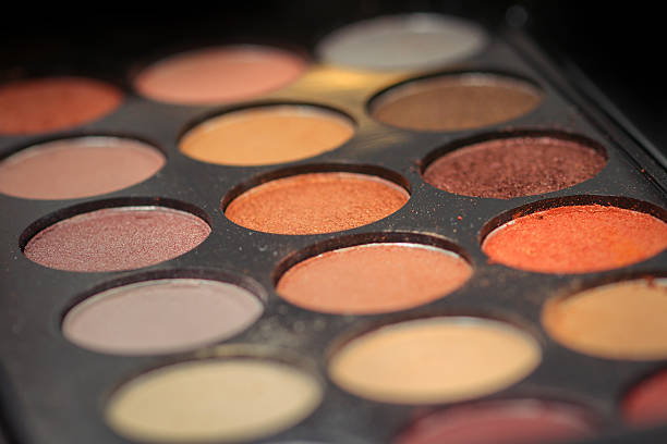 istock Professional makeup palette of colorful eyeshadow 637218732