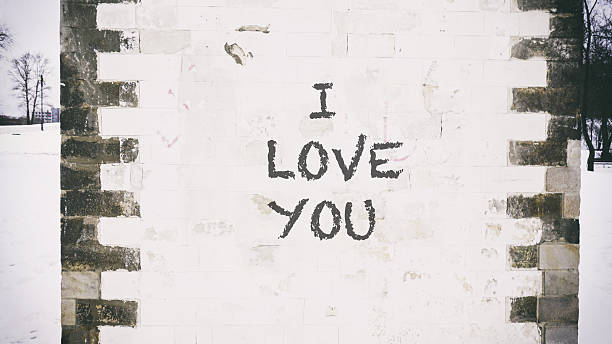 istock Bridge white stone column, words written on the wall 637220066