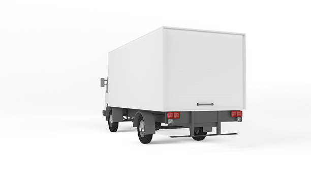 istock Mockup of truck on white background. 637220360