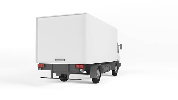 istock Mockup of truck on white background. 637221994