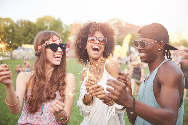 istock Lights of sparklers are shining in daylight 637222164