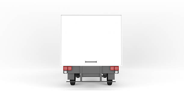 istock Mockup of truck on white background. 637222626