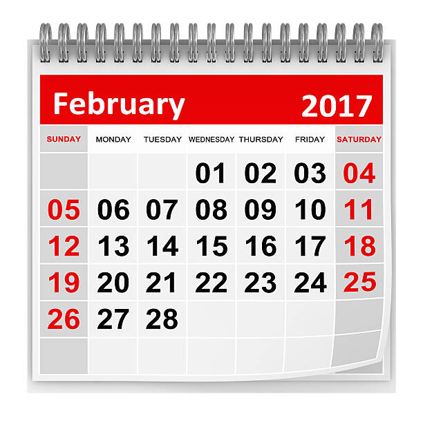 Kalender Februari 2017 Foto Stok - Unduh Gambar Sekarang - 2017, Baru -  Kondisi, Bentuk - Istock