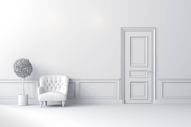 istock 3d vintage arm chair interior render 637231928
