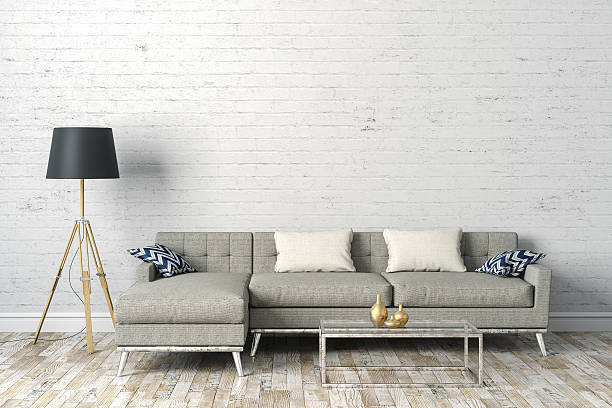istock 3d render of beautiful interior with couch and floor lamp 637232162