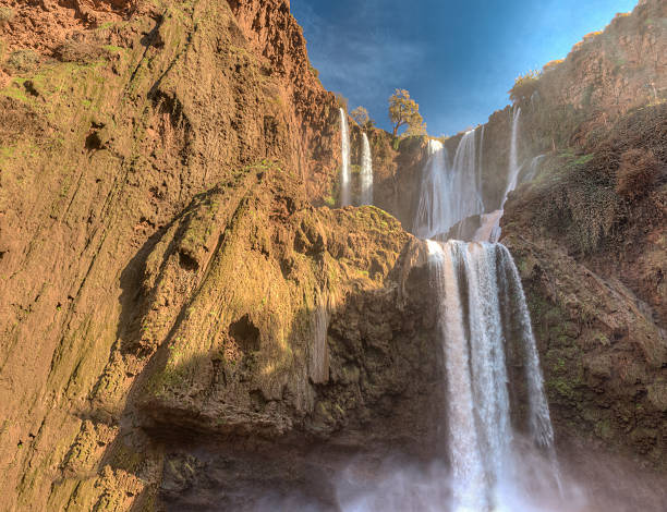 Ouzoud Waterfalls (Cascades d'Ouzoud) near the Grand Atlas village of Tanaghmeilt, in the province of Azilal. Ouzoud means \