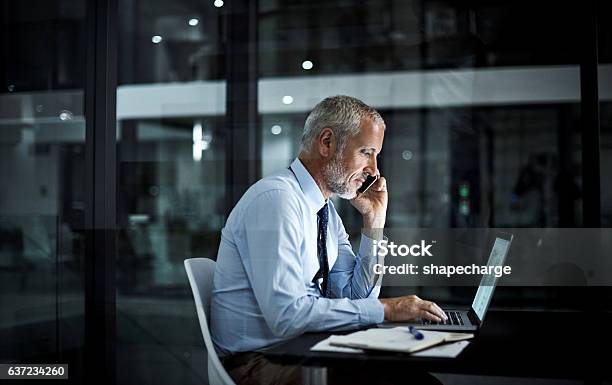 To Ensure Success Youve Got To Work For It Stock Photo - Download Image Now - Businessman, Laptop, Office