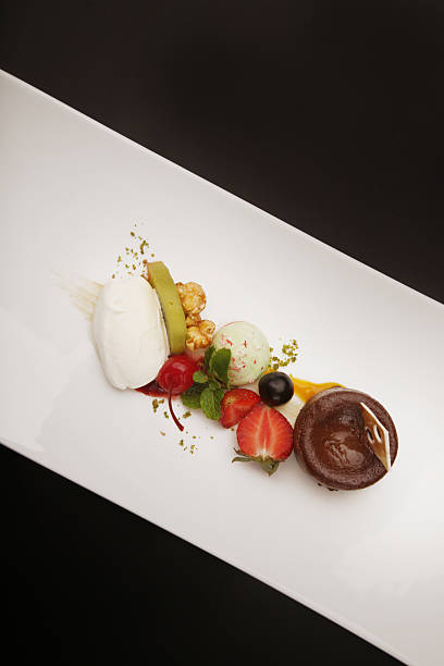istock Fancy modern dessert with fruits 637237768