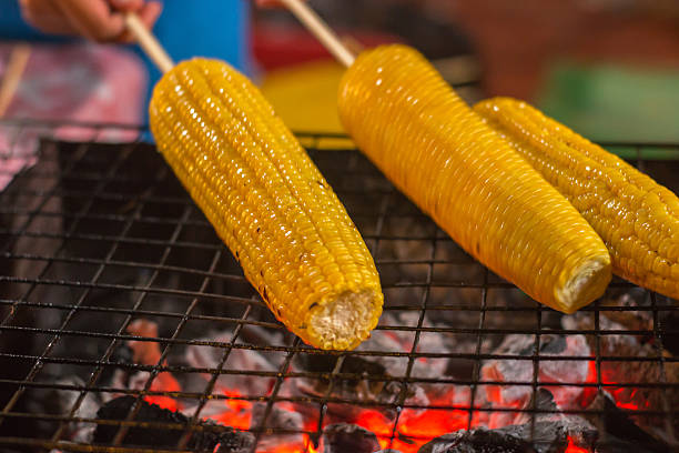 istock Grilled corn, Thai street food. 637237792