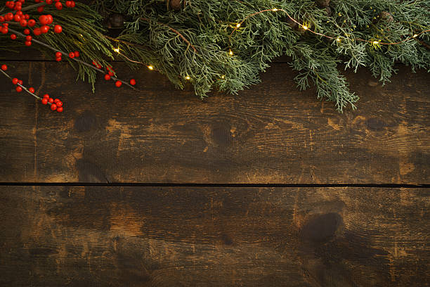istock Wooden Christmas background 637239648