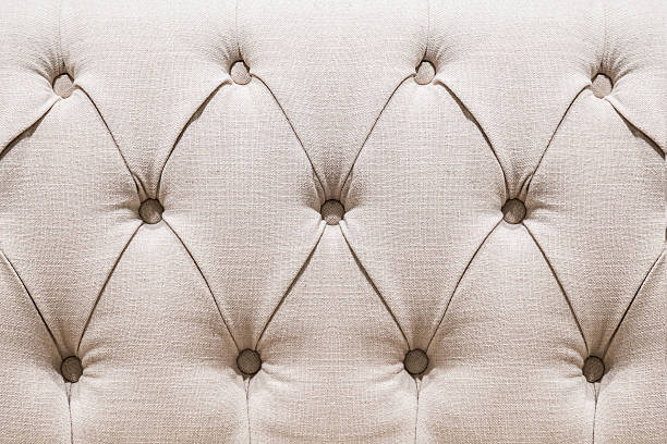 istock Golden velvet capitone textile background, 637242296