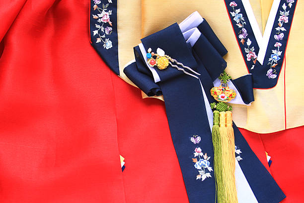 Korean traditional silk dress background