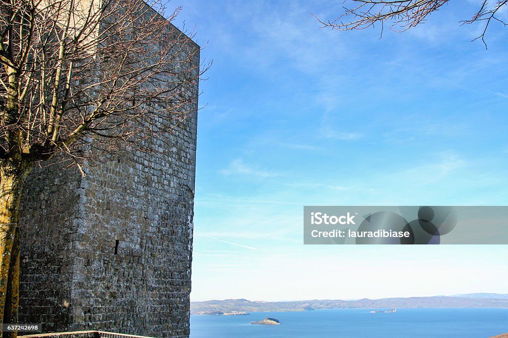 Rocca dei papi , Montefiascone Rocca dei papi on Bolsena lake, , Montefiascone , Lazio Architecture Stock Photo